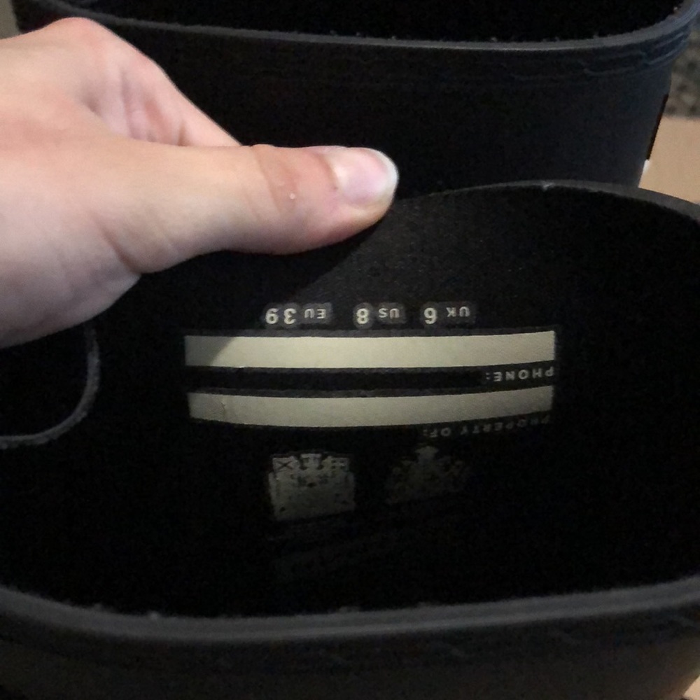 NWOT black HUNTER rain boots - Picture 2 of 3